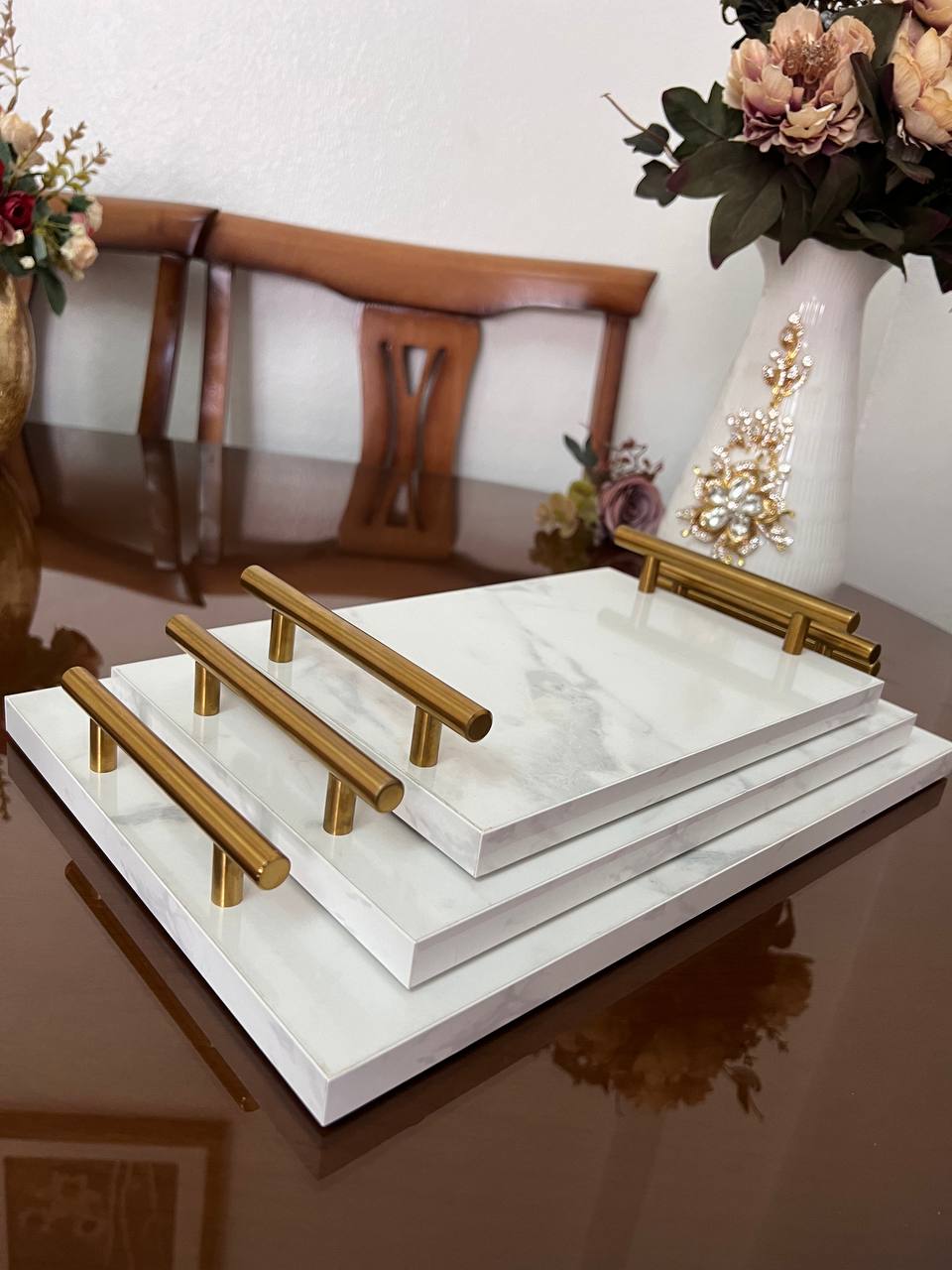 طقم تقديم رخامي